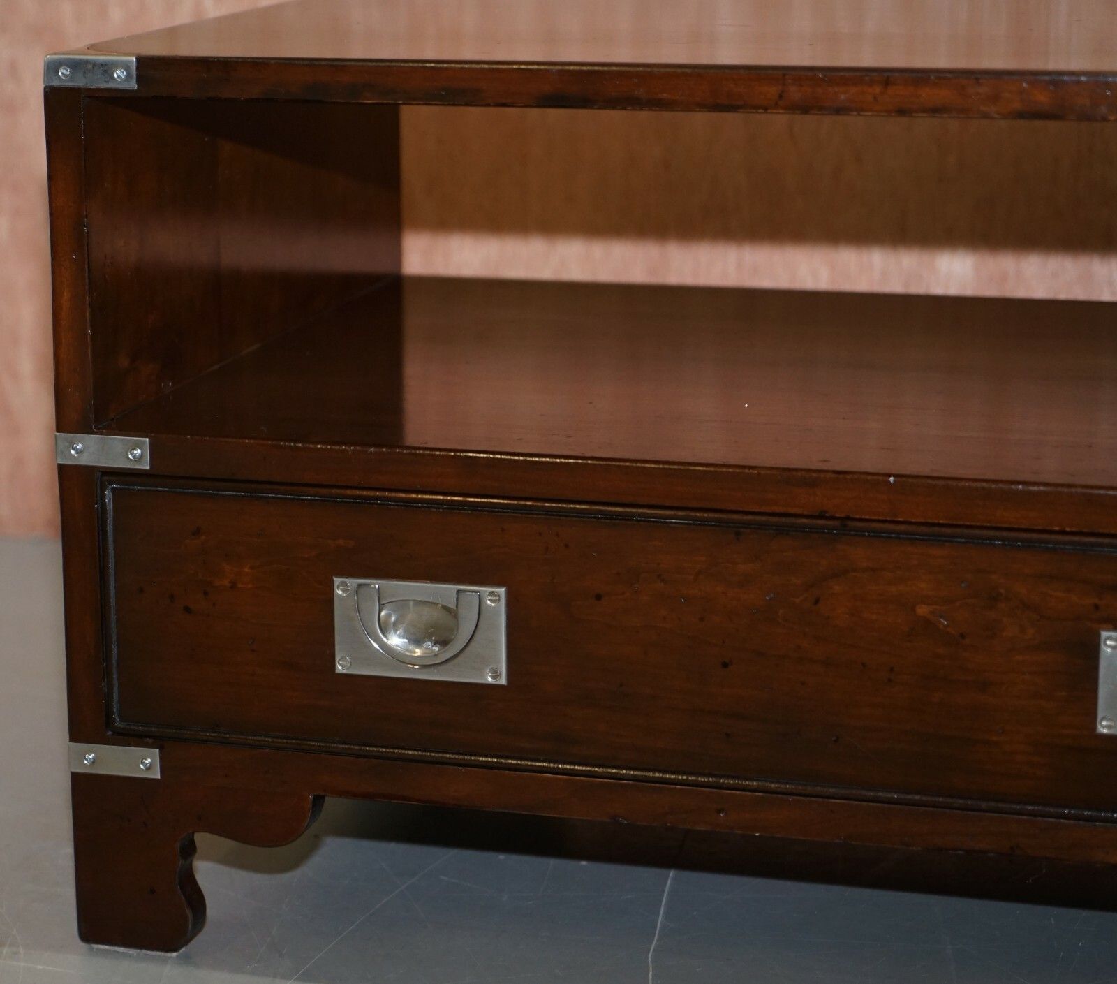Rrp £2400 Kennedy Harrods London Military Campaign Television Stand Drawers Tv photo vintage