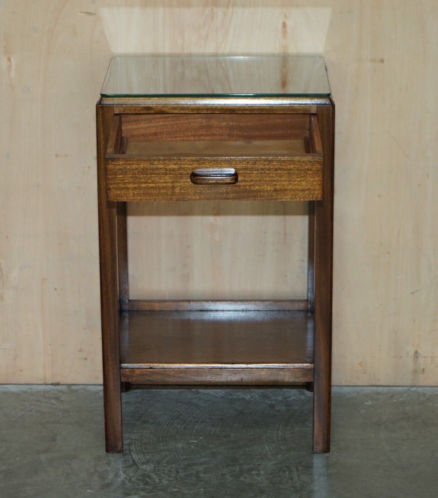 photo buy Pair Of Tall Moss Partners 1952 Mid Century Modern English Oak Side End Tables