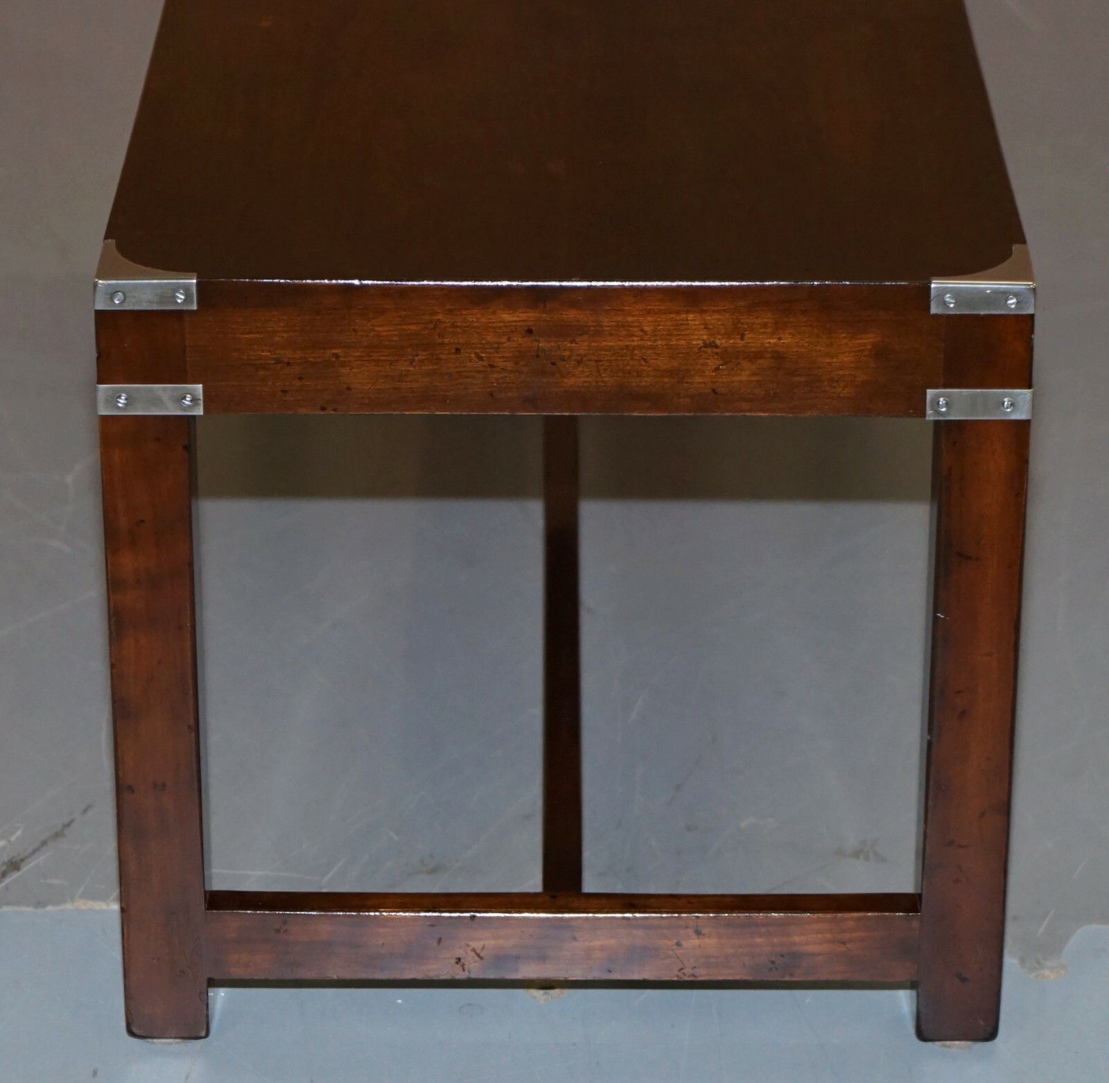 Luxury Rrp £2400 Kennedy Harrods London Military Campaign Coffee Cocktail Table photo vintage