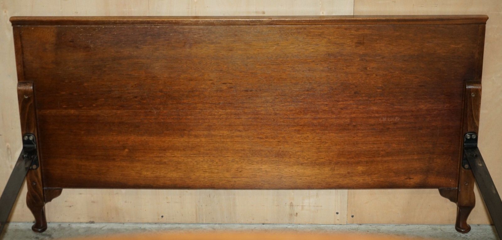 1250.0 Stunning Double Sized Circa 1900 Burr Walnut English Bedstead Frame Part Suite photo