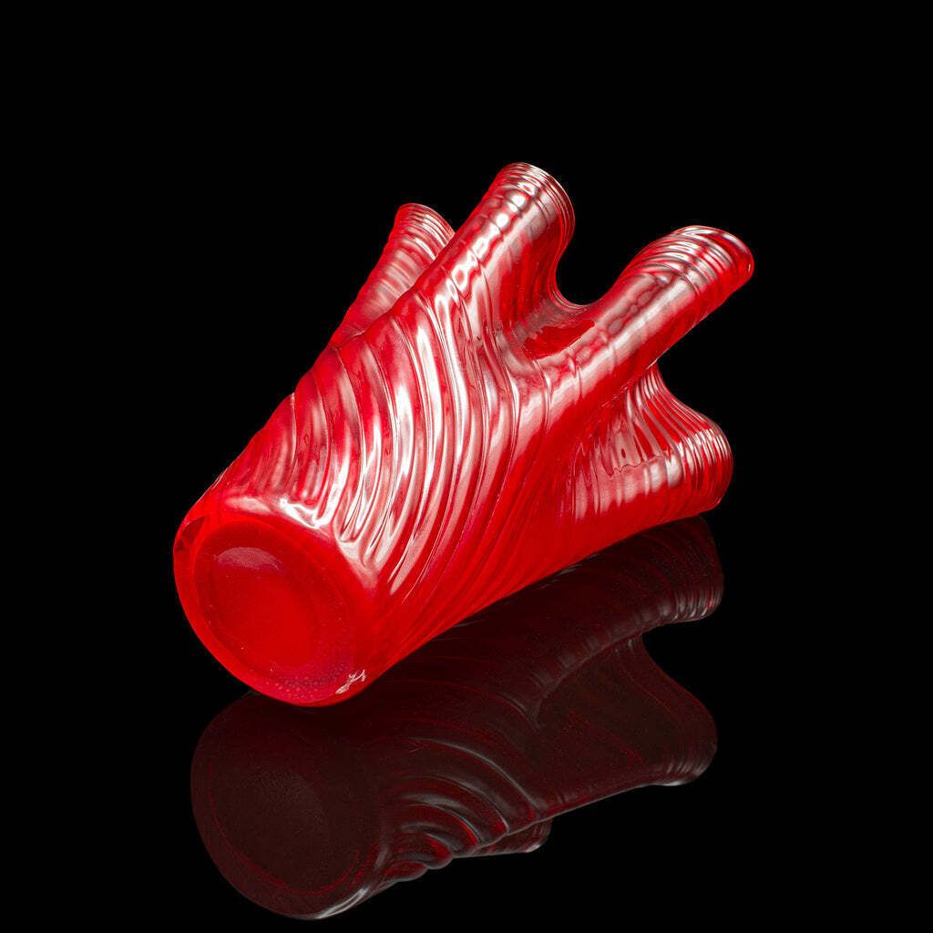 Large Vintage Display Vase, Italian, Murano Art Glass, Flower Sleeve, Circa 1970 photo buy