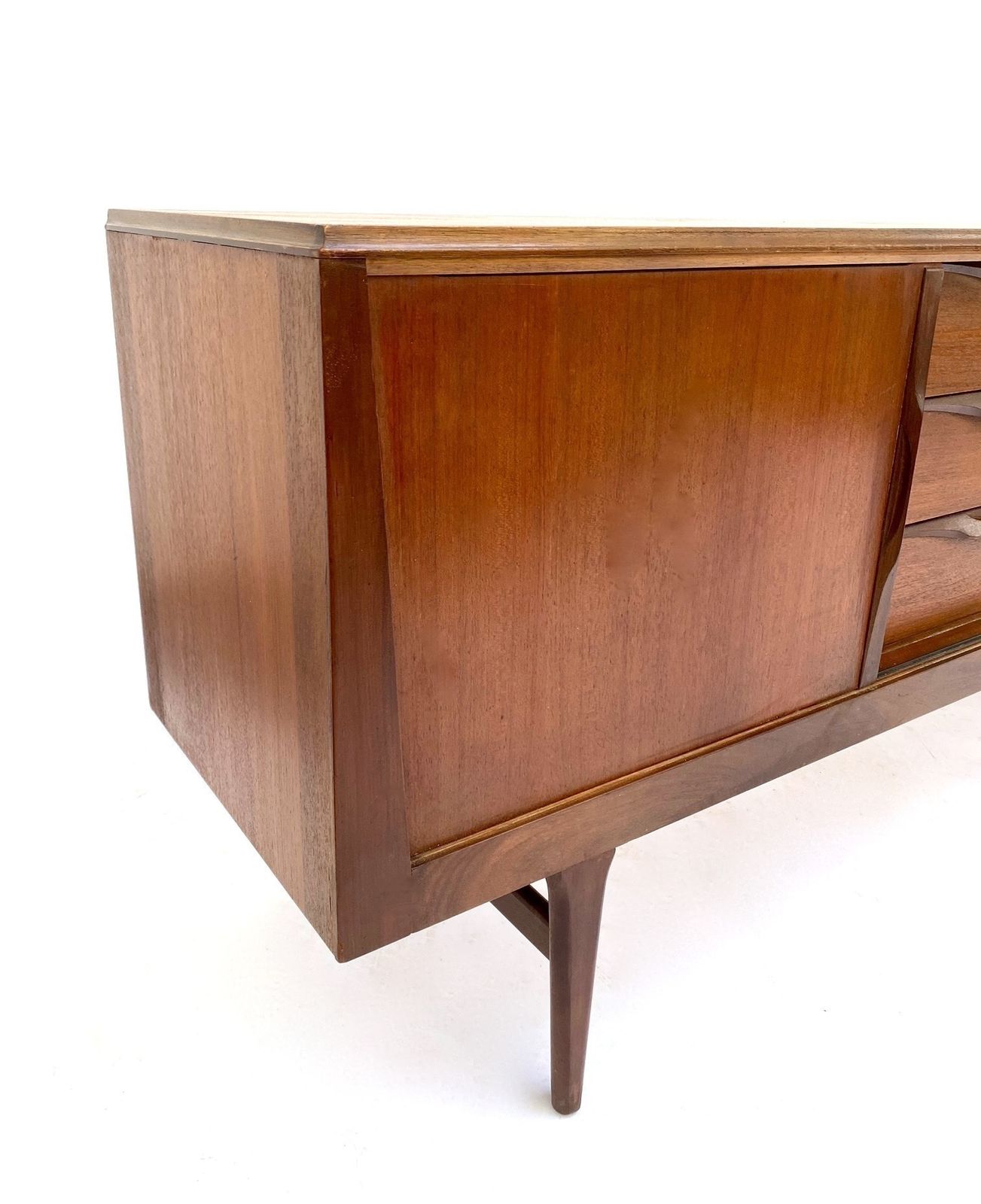 1650.0 British Elliots Of Newbury Large Teak Sideboard With Sliding Doors Mid Century 1960s photo