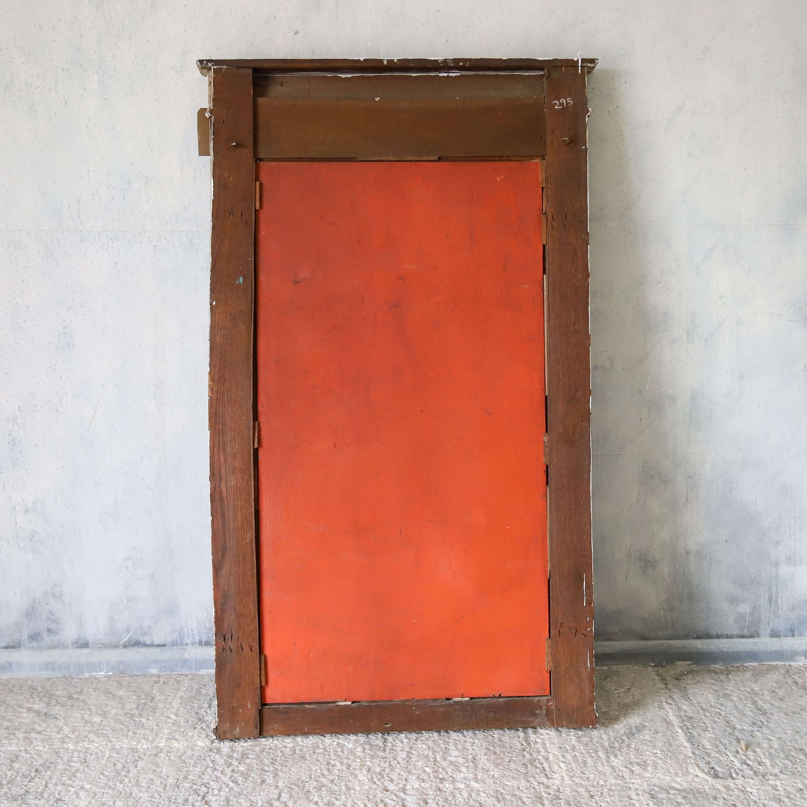 photo for sale 19th‑Century French Tall Pier Mirror With Carved Lion Masks & Floral Decoration