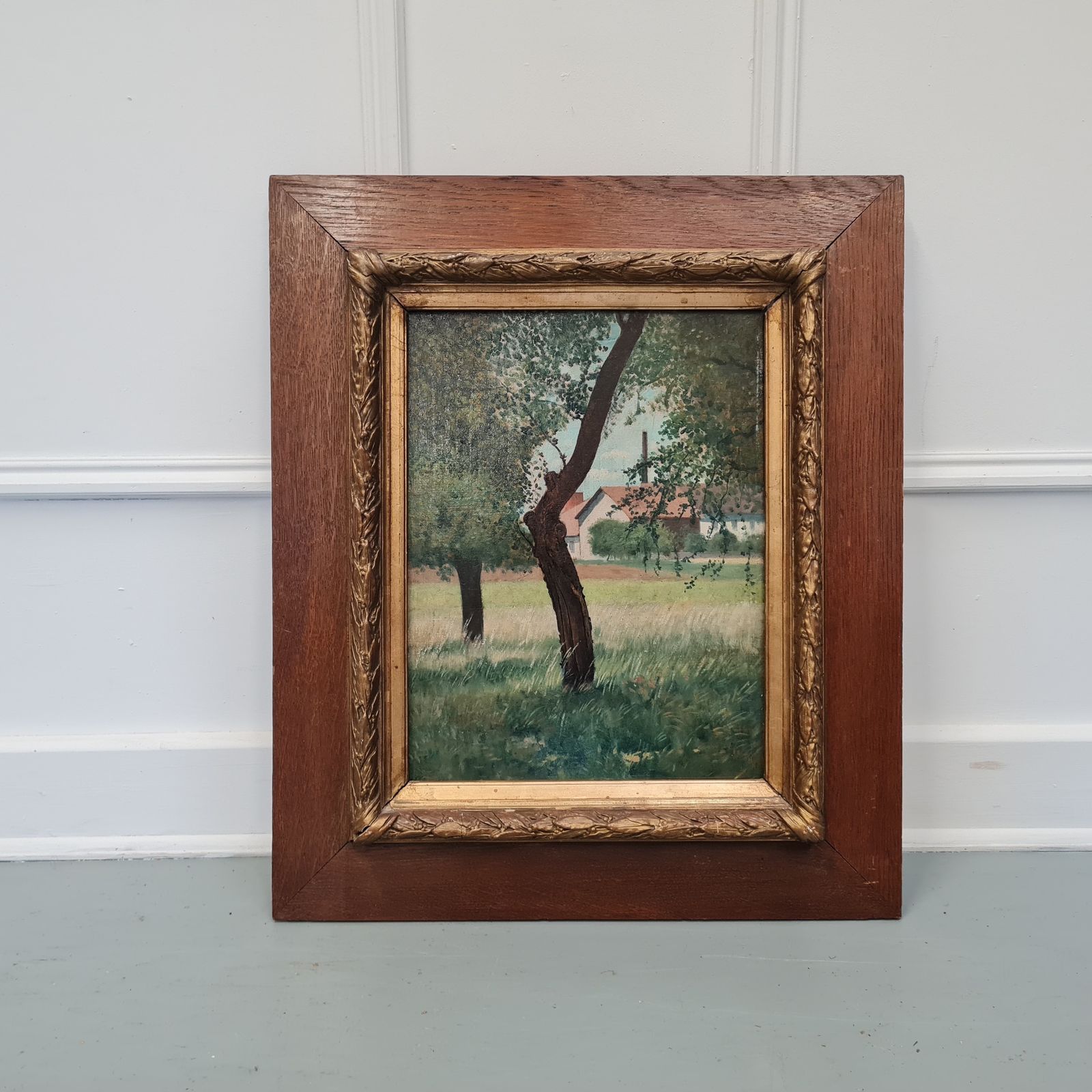 Antique French Oil Painting C1900 Free Uk Delivery