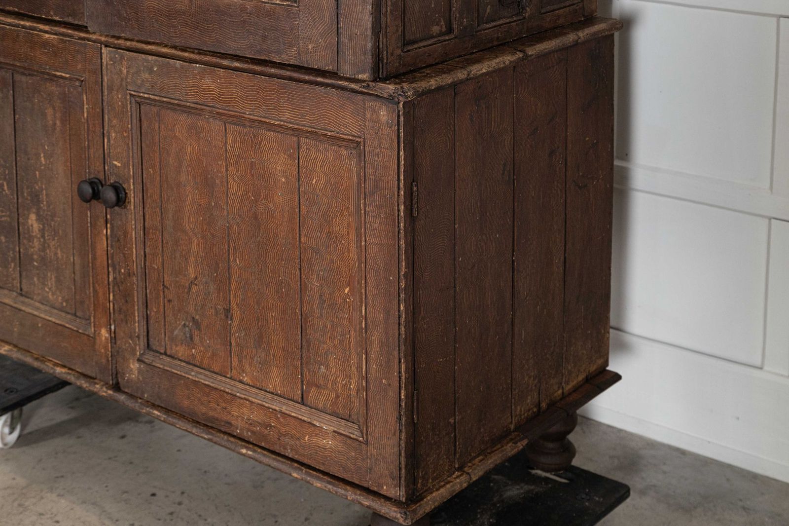 photo buy English Georgian Country Scrumble Grained Pine Housekeepers Cupboard