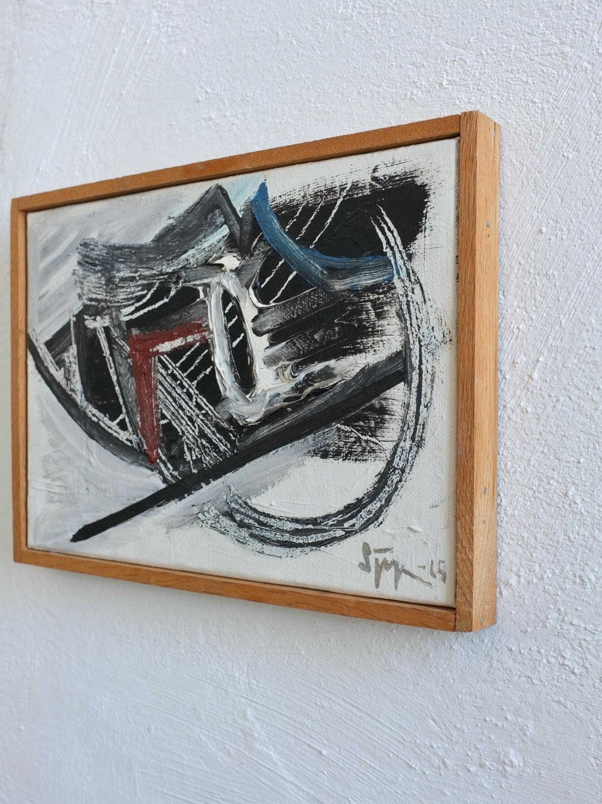 Lars Sjögren Abstract Oil Painting | Sweden | 1965 photo for sale