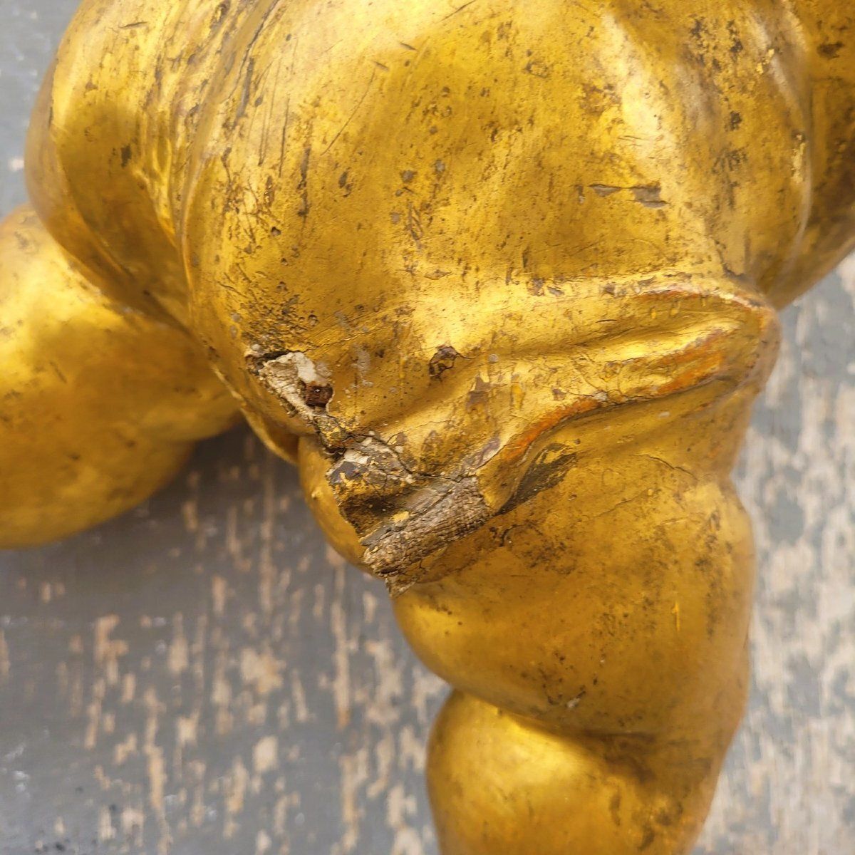 Putto Carved In Gilded Wood, Italy, 18th Century photo vinterior