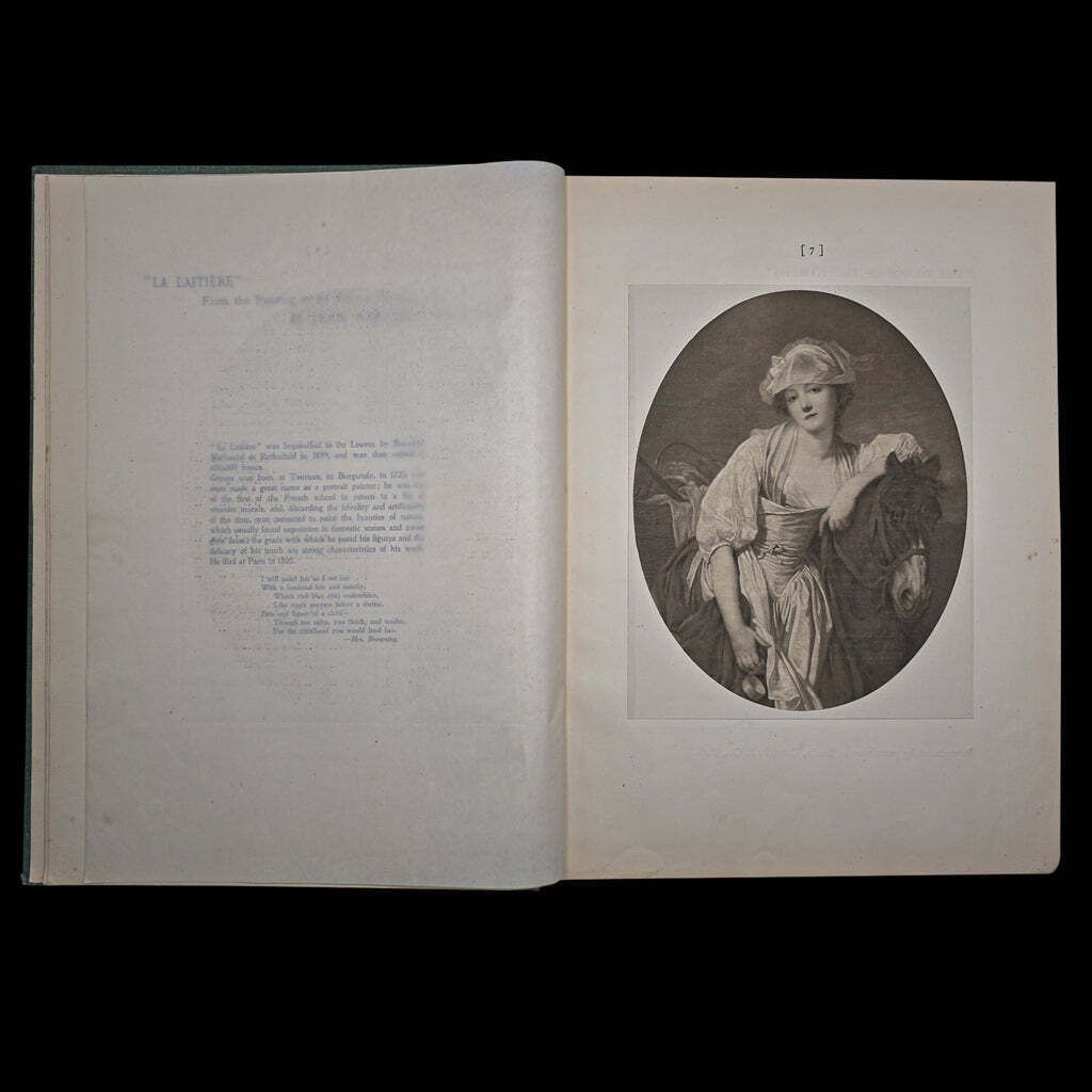 Antique Art Book, The Hundred Best Pictures, Hardcover, Illustrated, Edwardian photo vinterior