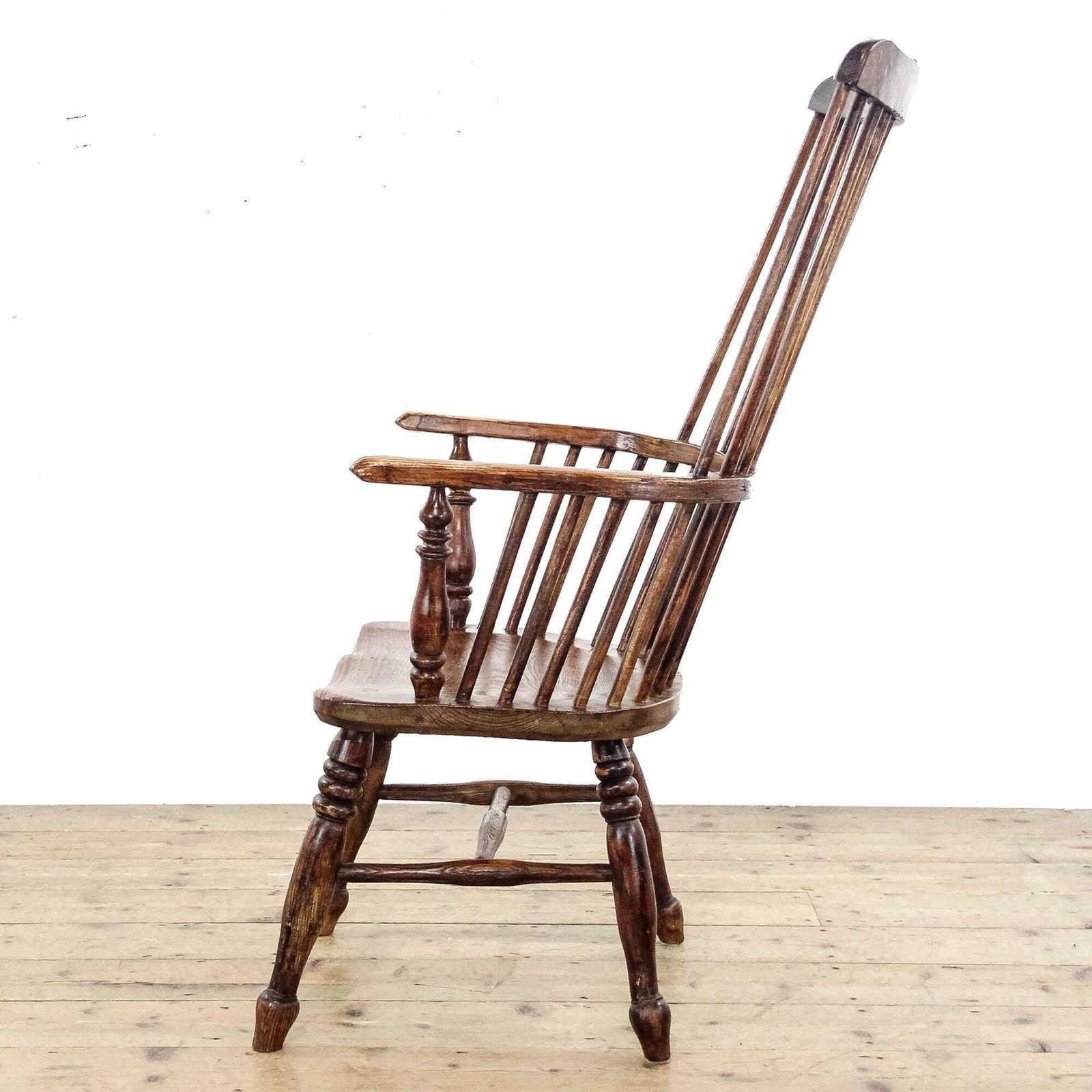 Antique Primitive Ash And Elm Windsor Comb Back Armchair | Windsor Chair | Antique Furniture | Antique | Fireside Chairs (M 6332) photo 1050.0