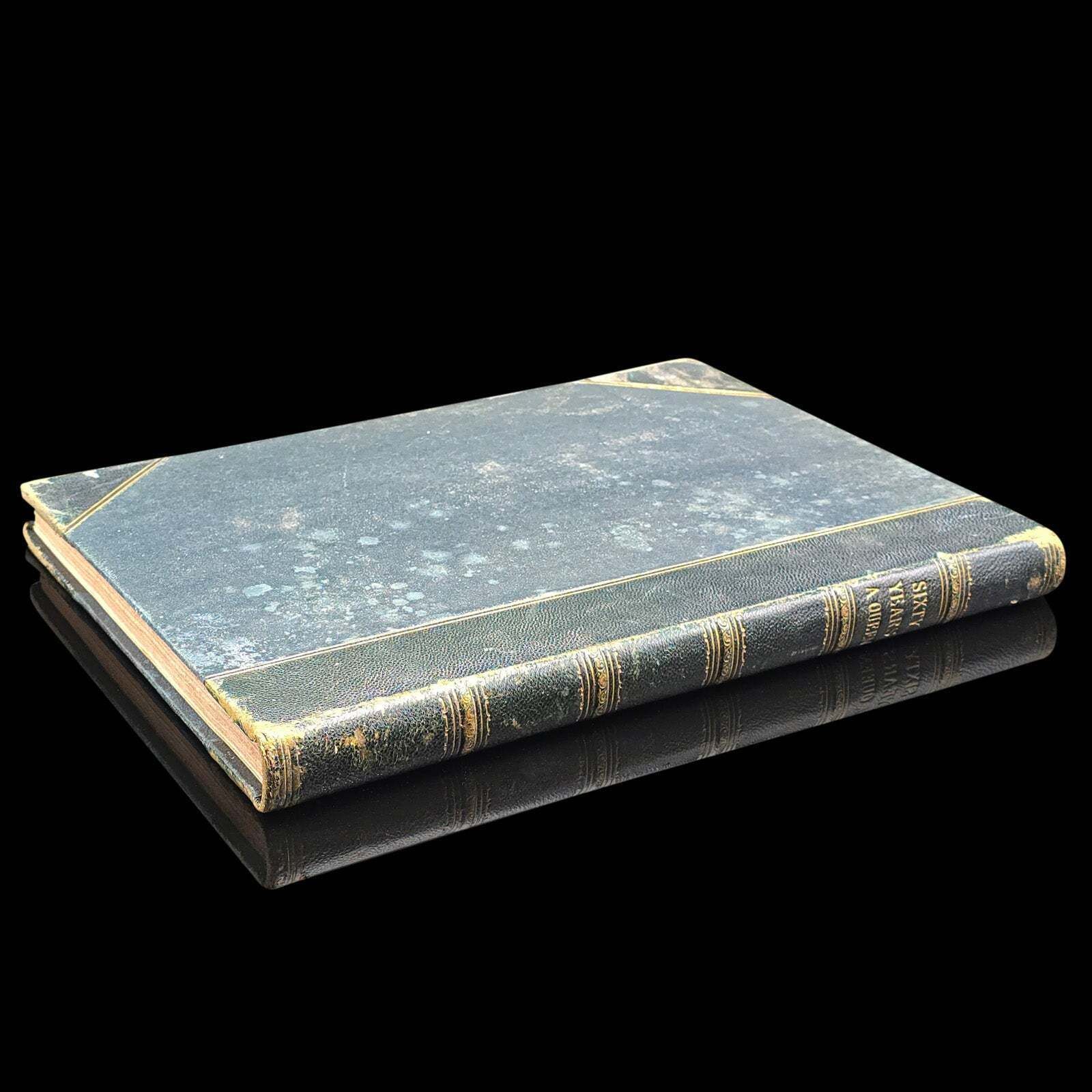 Antique Royal Book, Sixty Years A Queen, History Reference, Hardcover, Victorian photo furniture