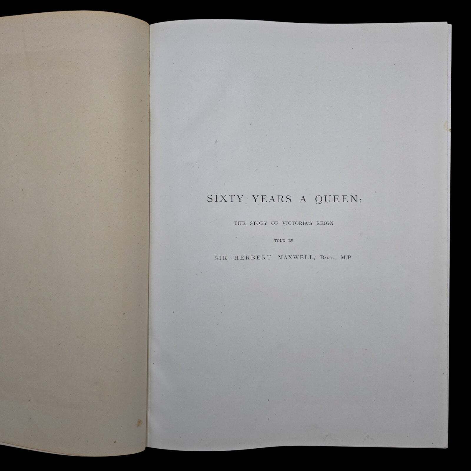 Antique Royal Book, Sixty Years A Queen, History Reference, Hardcover, Victorian photo Home Decor