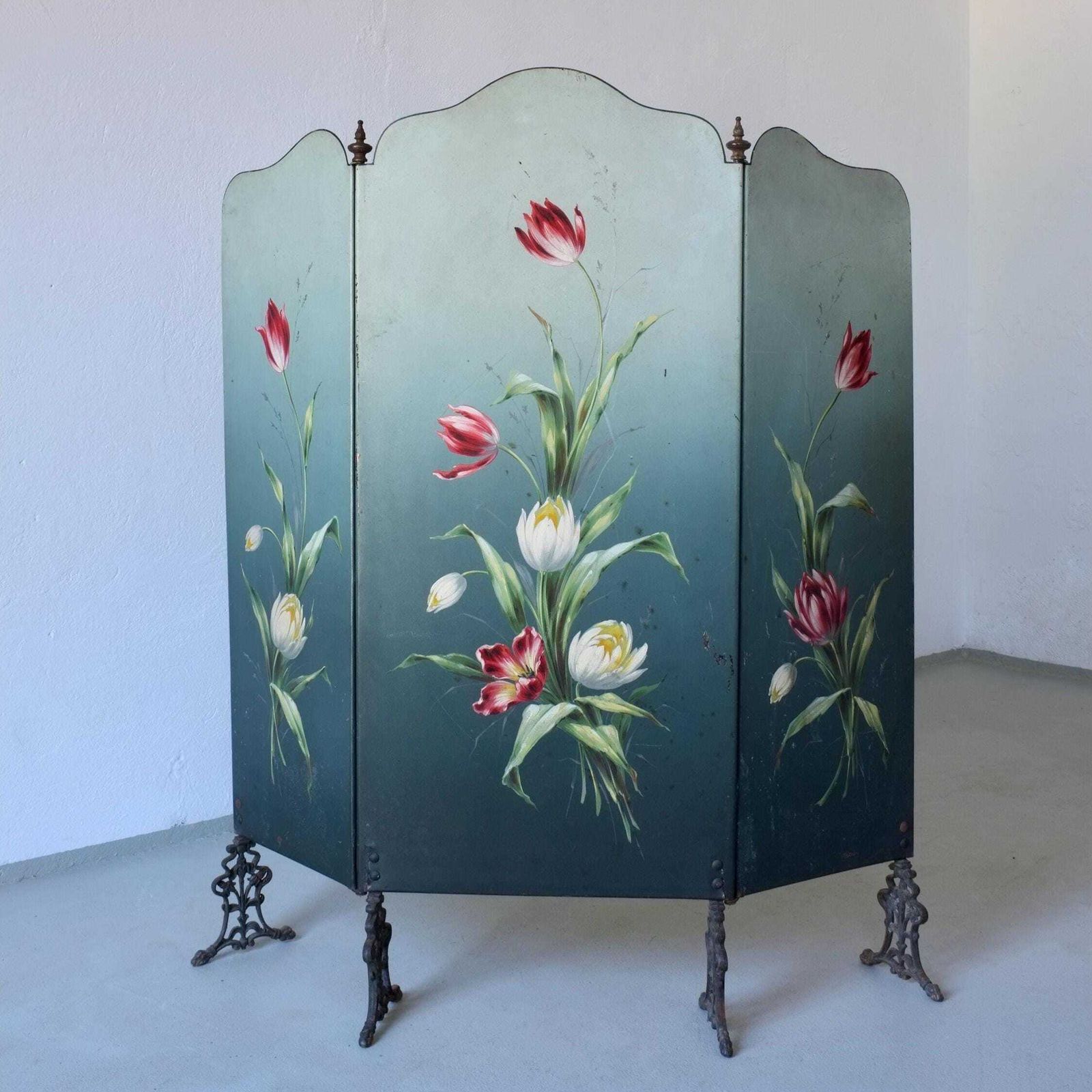 Art Nouveau Hand Painted Fireplace Screen | 1920s