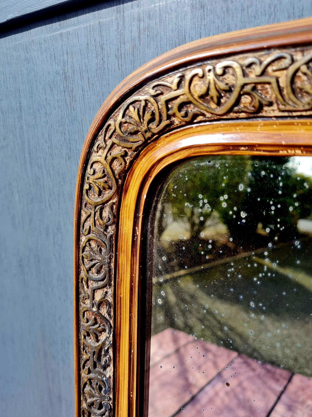 Antique 19th Century French Louis Philippe Style Wall Mirror photo for sale