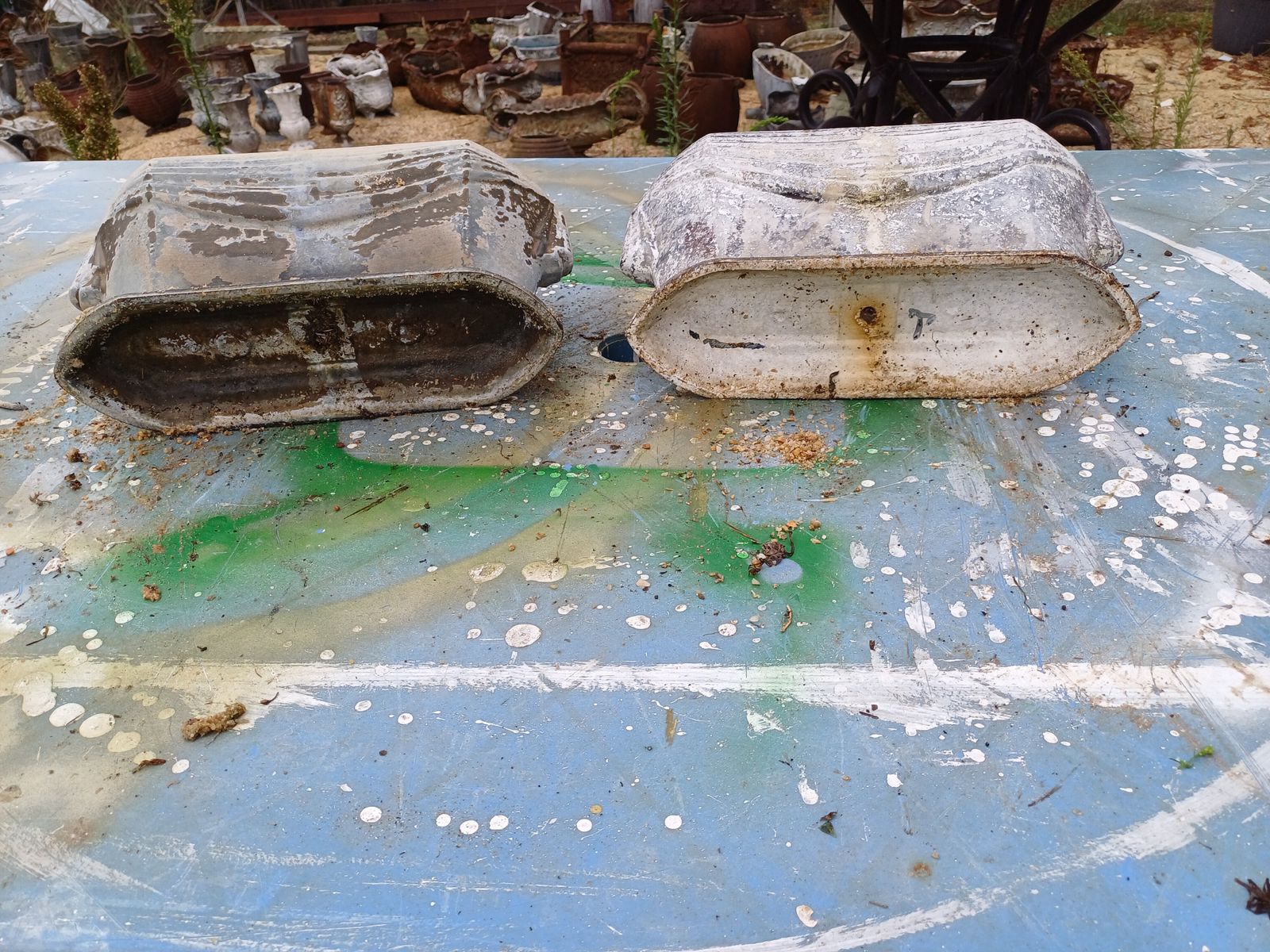 photo for sale Pair Of Cast Iron Planters 1900 From Charleville Mézières