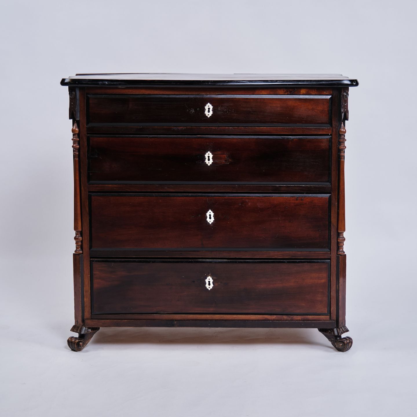 Chest Of Drawers   Mahogany   Lion Feet   Curved Top   1840s