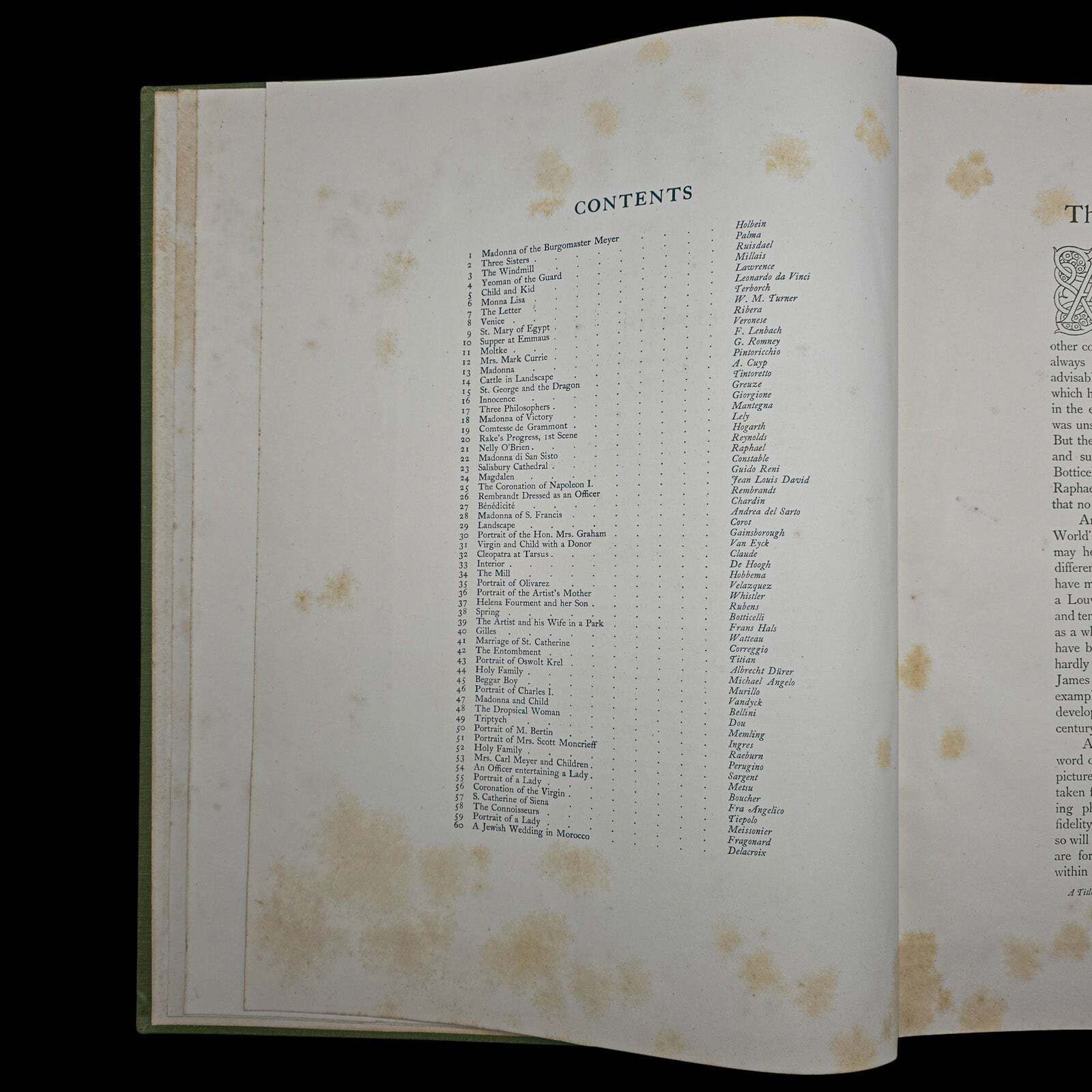 Antique Art Book, The Masters' Masterpieces, Hardcover, Illustrated, Edwardian photo Home Decor