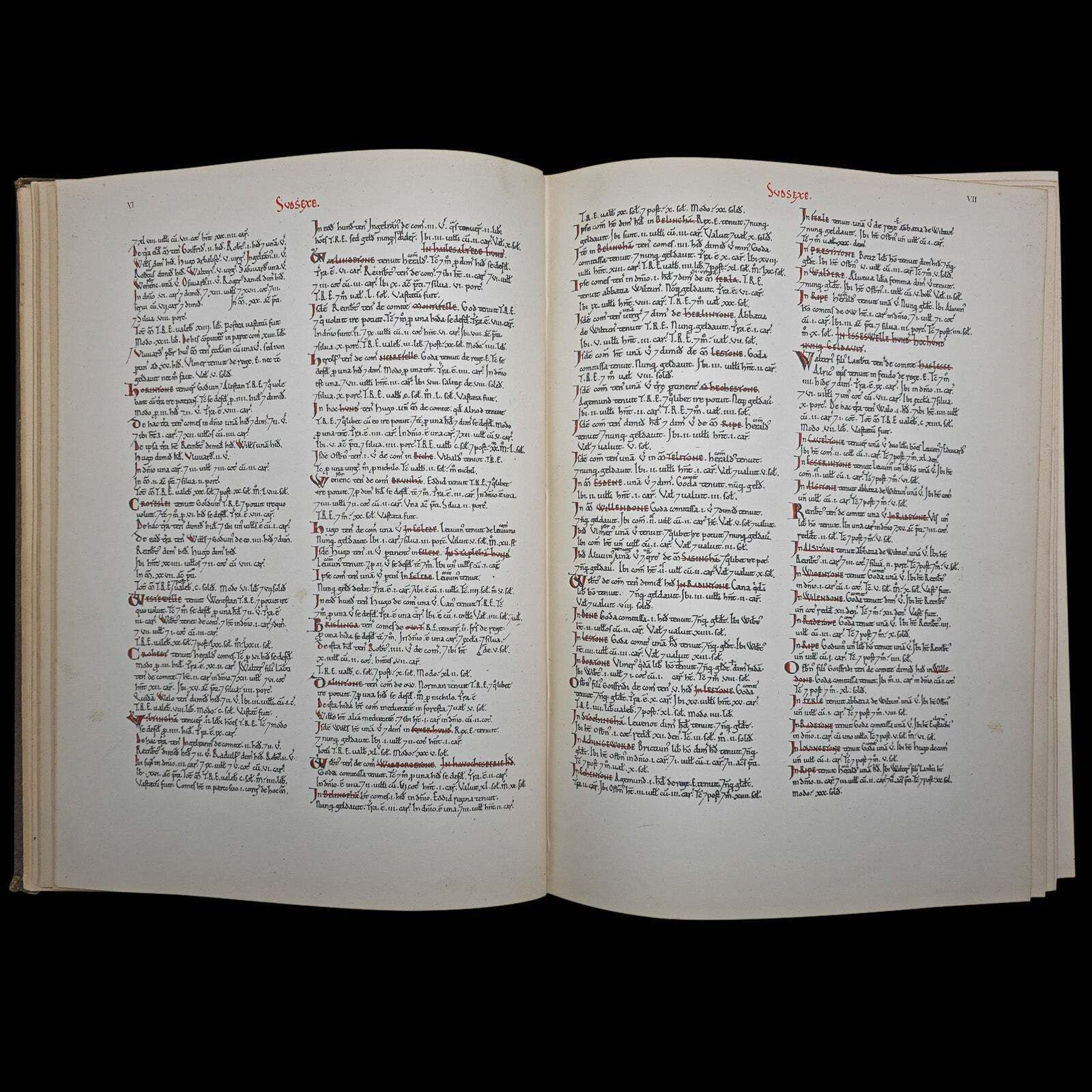 The Domesday Book, Sussex Archaeological Society, Antique Historical Reference photo buy