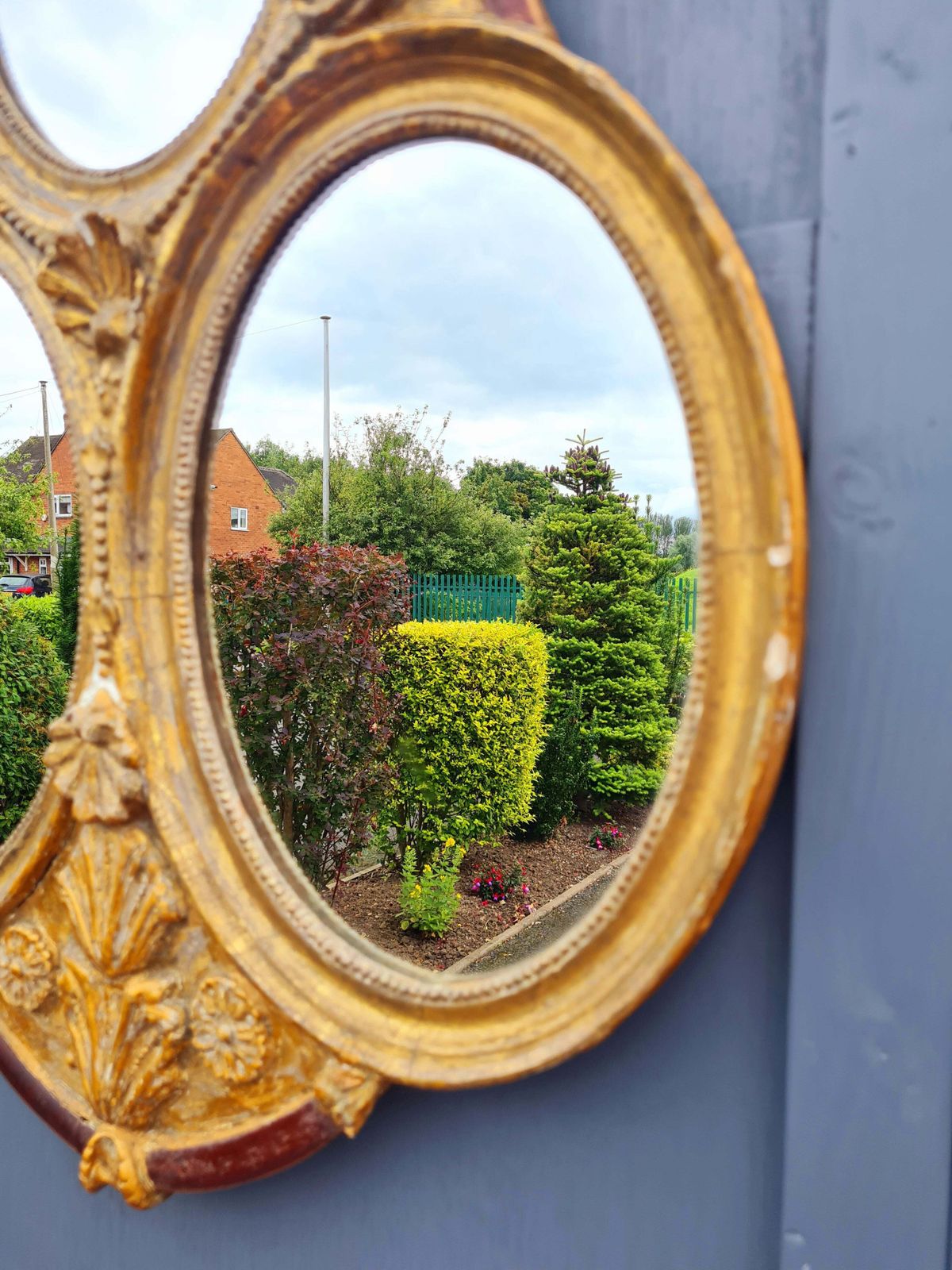 18th Century French Loui XVI Style Gilt Triple Plated Wall Mirror photo buy