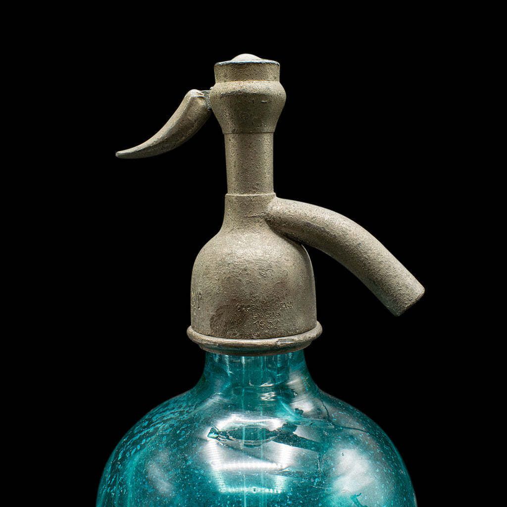 Pair Of Soda Syphons, French, Glass, Seltzer Bottle, Early 20th Century, Barware photo vintage