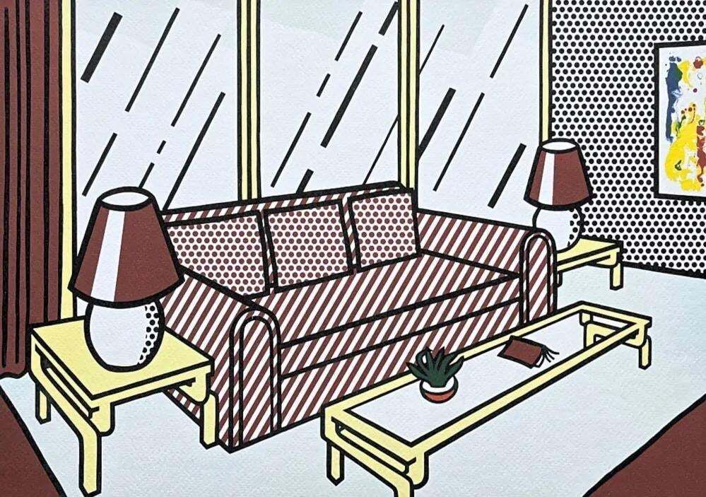 Roy Lichtenstein, "Red Lamps", 1990s, Silk Screen photo Art