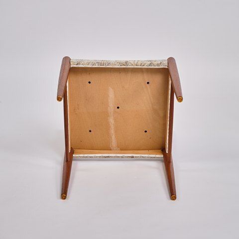 Set Of Six Dining Chairs   Teak & Light Upholstery   Henry W. Klein   Bramin   1960s photo vintage
