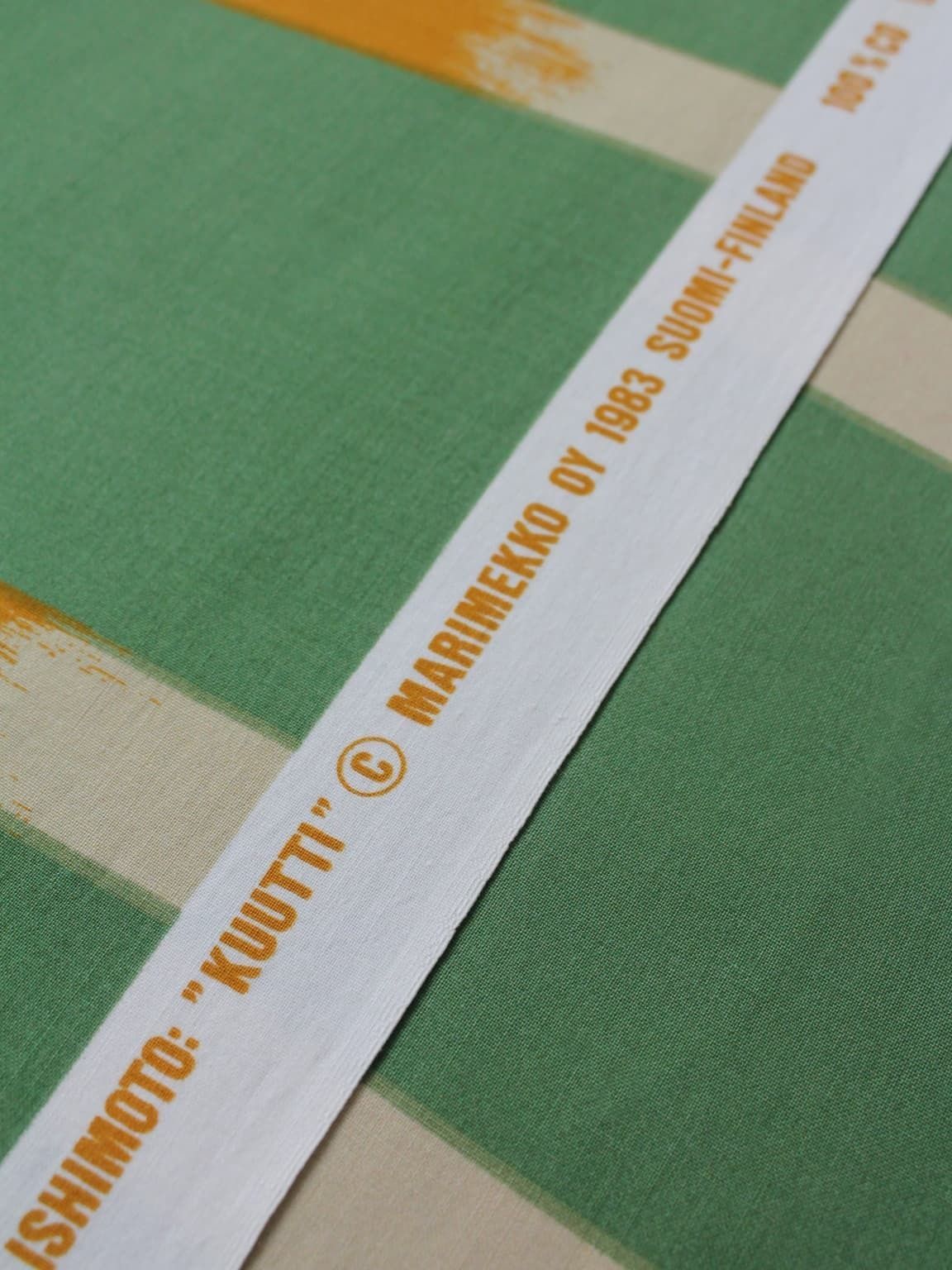Marimekko Fujiwo Ishimoto 80s Striped Tablecloth 1.44×1.50m photo furniture