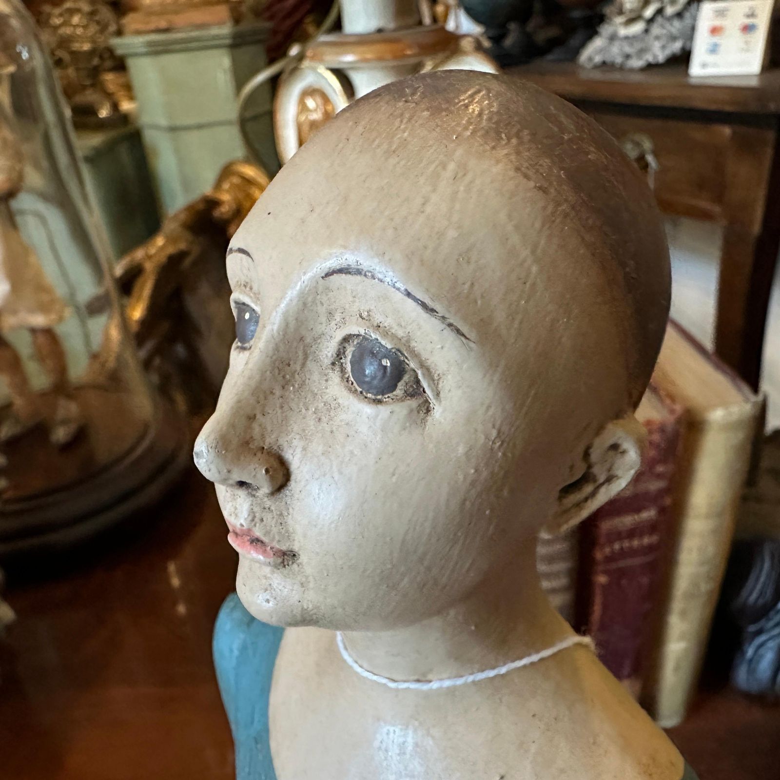 1950s Lacquered Wood Italian Articulated Mannequin photo Home Decor
