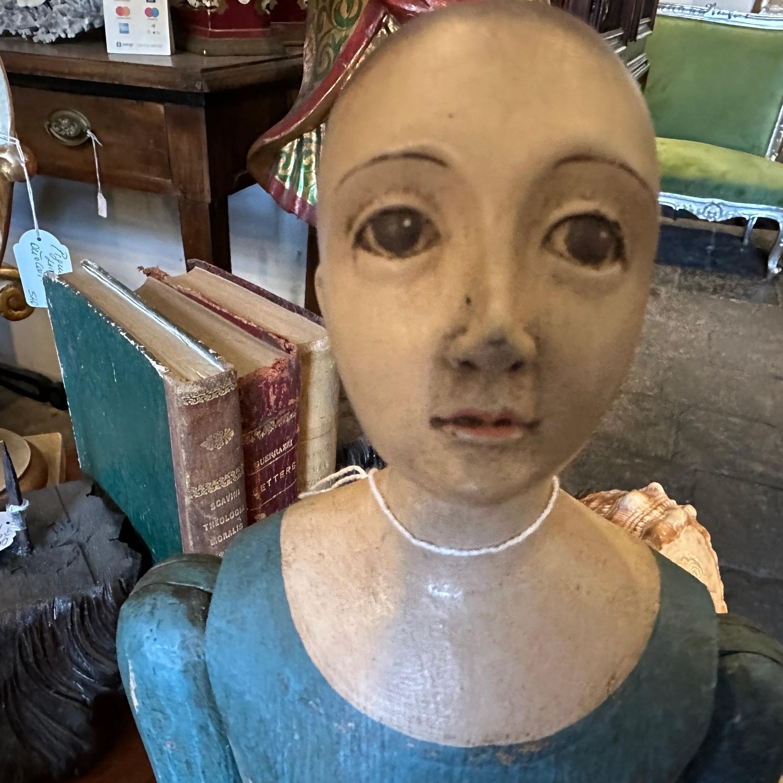1950s Lacquered Wood Italian Articulated Mannequin photo vintage