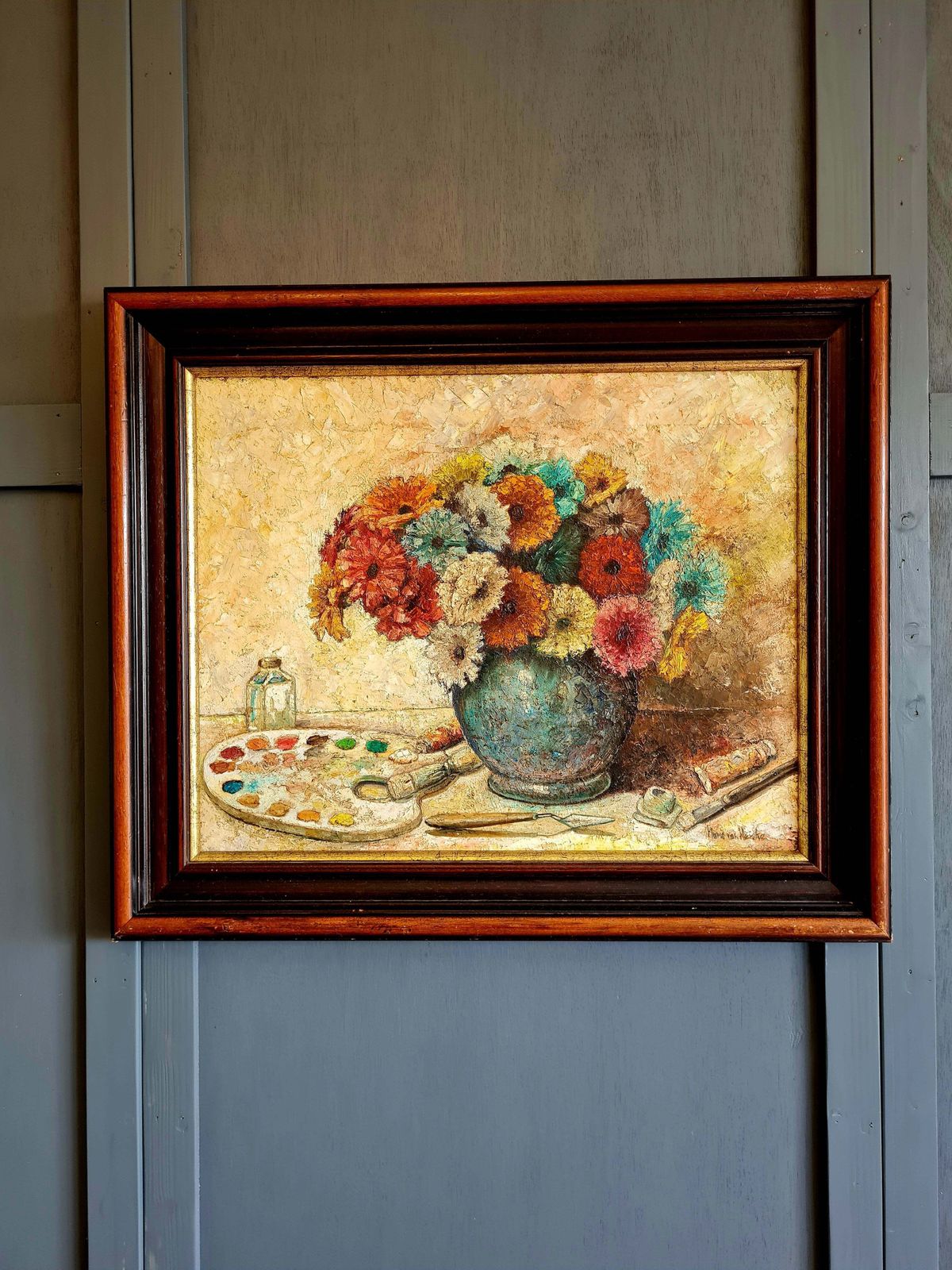 20th Century Dutch Framed Oil Painting On Board