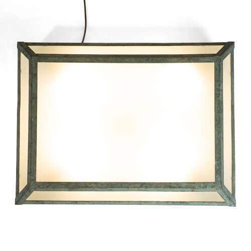 Art Deco English Copper Ceiling Light photo Lighting