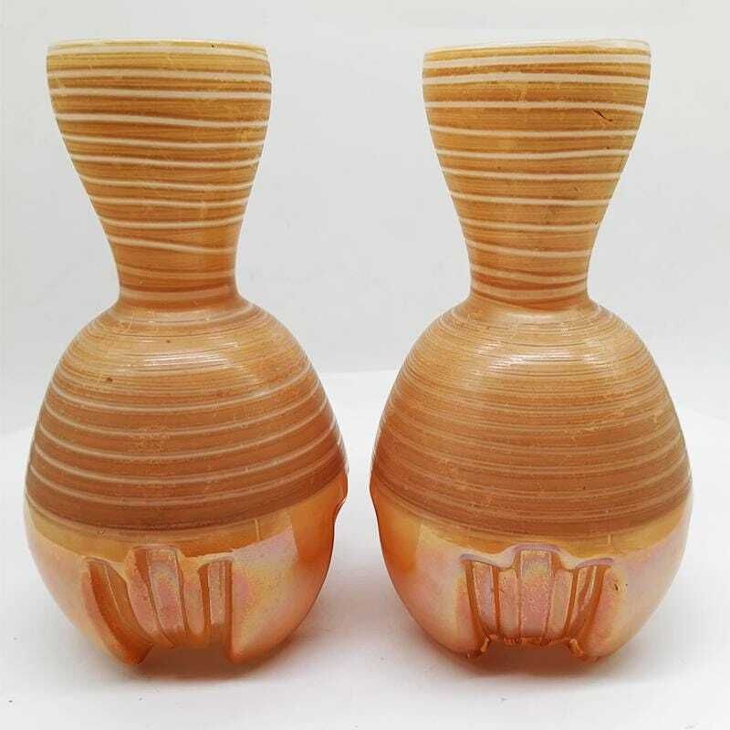 1970s Set Of 3 Space Age Little Jacketed Vase In Murano Glass. Made In Italy. photo for sale