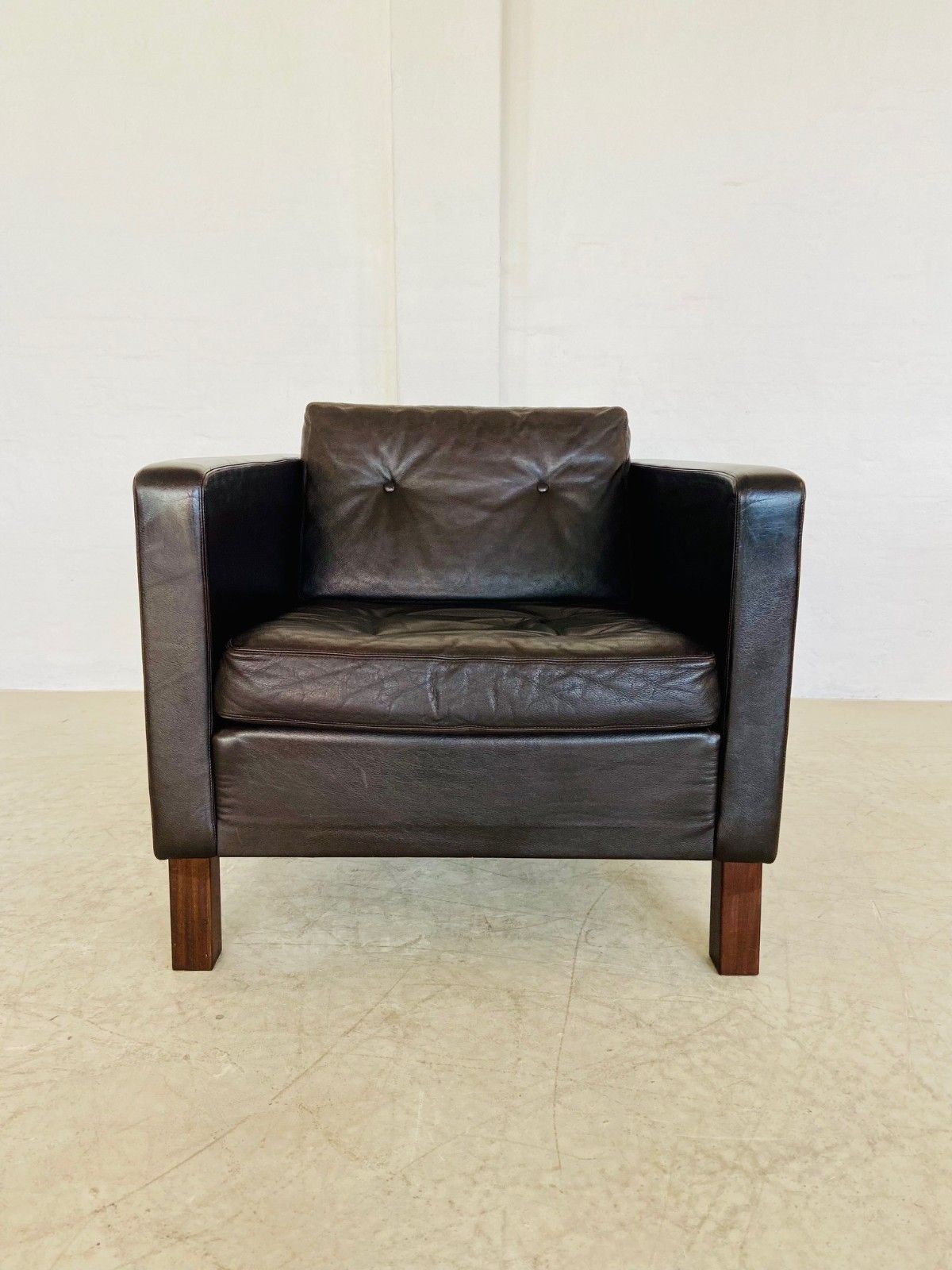 Vintage Retro Danish  Club Chair In Brown  Leather By Erik Jørgensen photo furniture