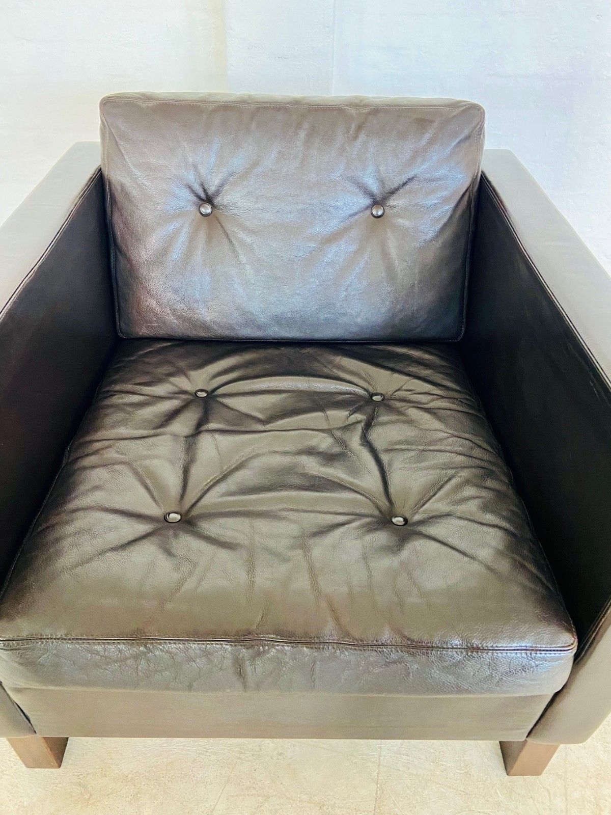 Vintage Retro Danish  Club Chair In Brown  Leather By Erik Jørgensen photo 795.0