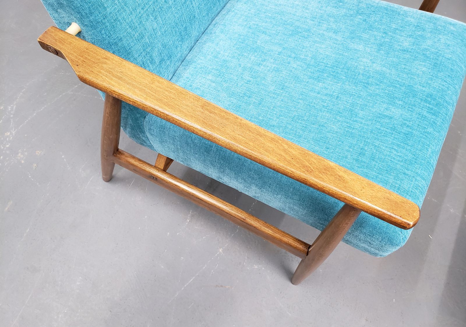 1960 Henryk Lis Armchair In Turquoise photo for sale