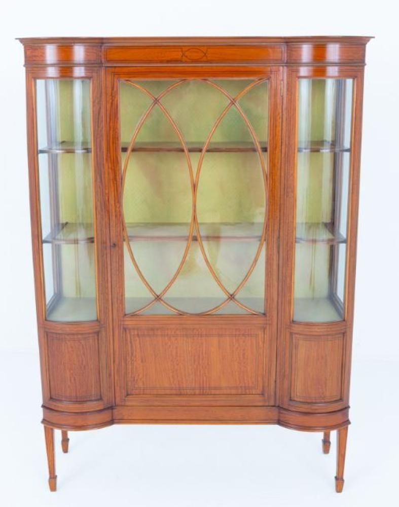 Sheraton Display Cabinet Satinwood Revival Bookcase 1880 photo 2450.0