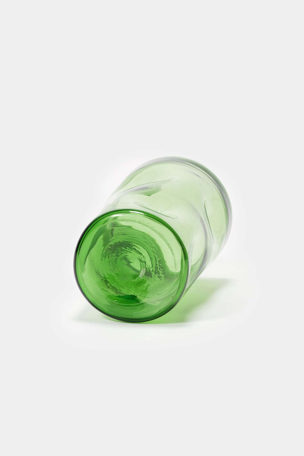 Green Glass From Empoli, Handmade Vase, Italy, 1960s photo 370.0