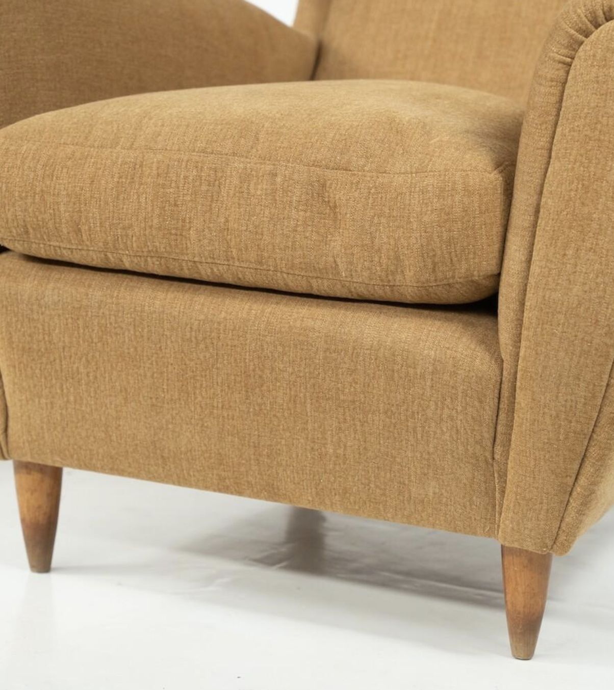 Mid Century Modern Pair Of Highback Armchairs, New Upholstery photo 4230.0