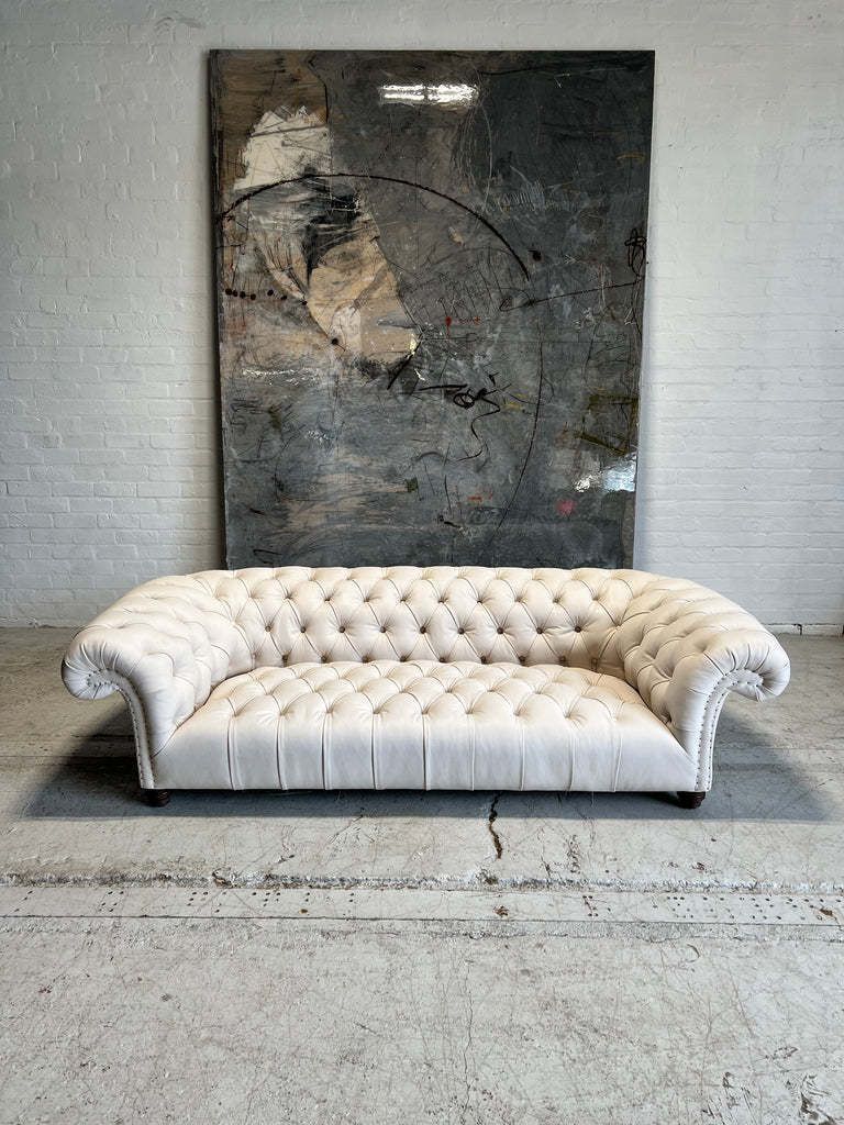 Antique 19thc Howard & Sons Chesterfield Sofa   Fully Restored   Can Be Dyed The Colour Of Your Choice photo vinterior