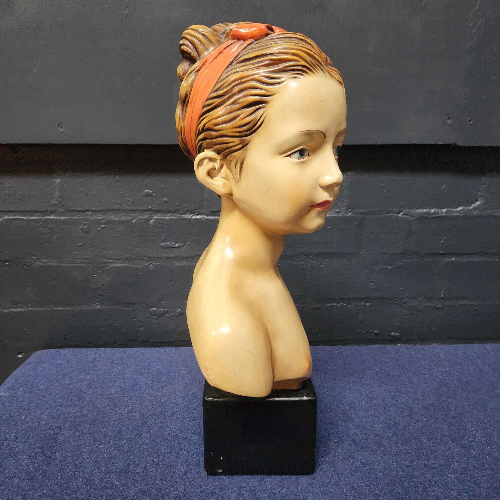 Early 20th Century French Bust Of A Child photo vintage