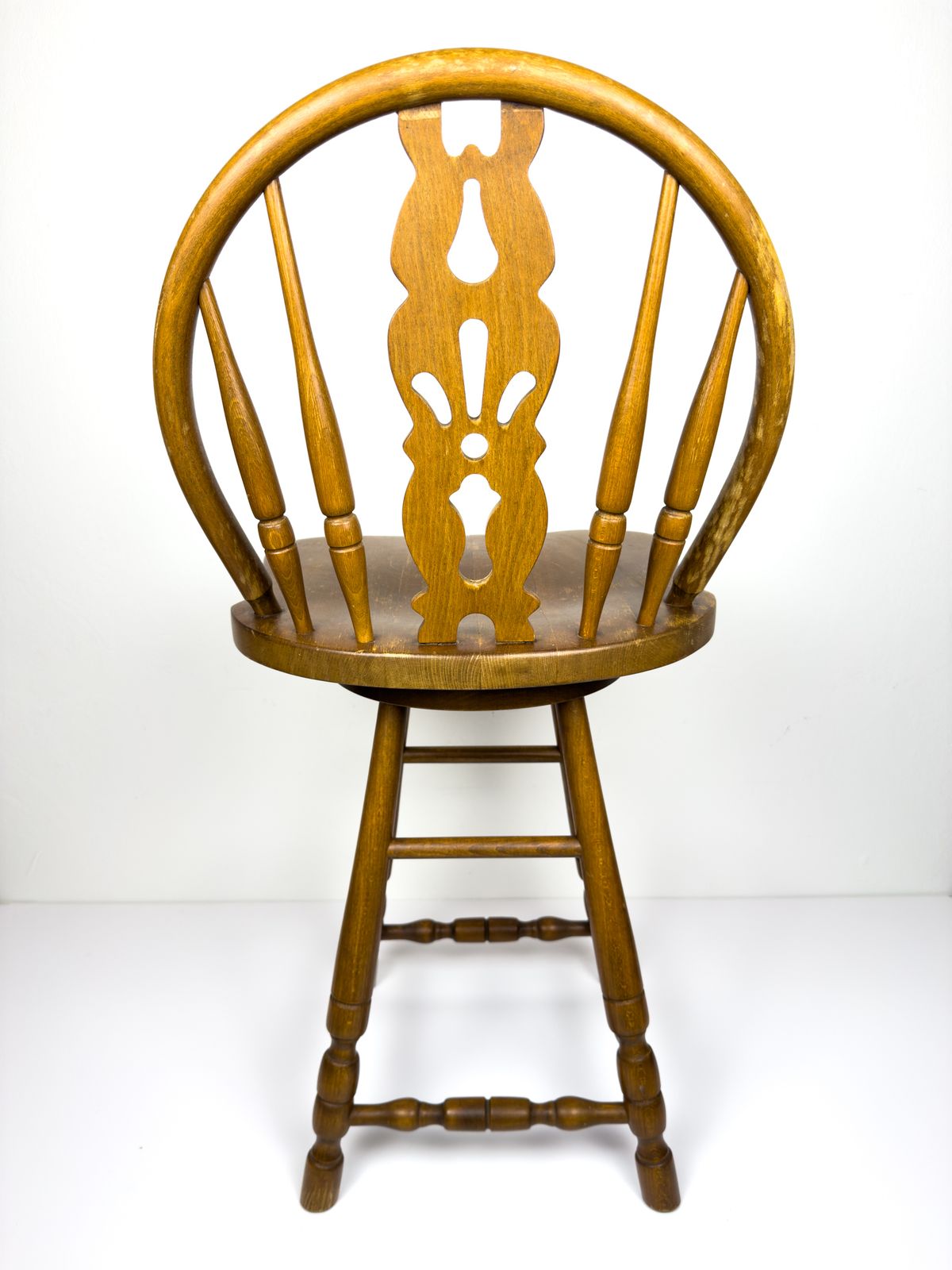 Vintage Wooden Bar Swivel Chair, Slovenia 1992 photo buy