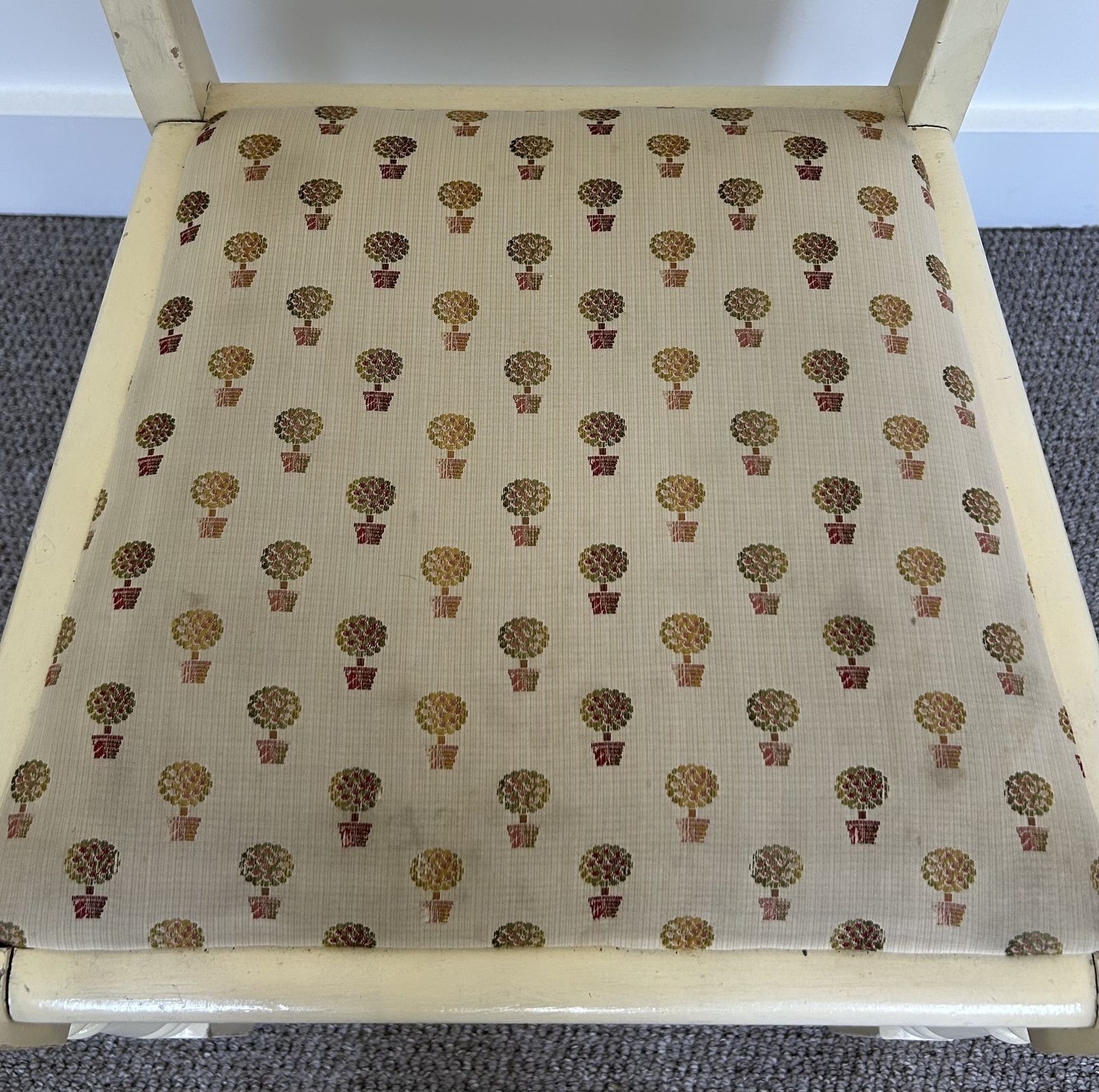 Cream Painted Upholstered Chairs 4 photo vinterior