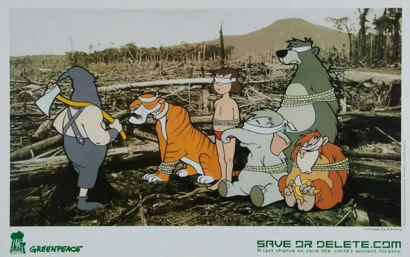 Banksy, Save Or Delete (Greenpeace Poster), 2002