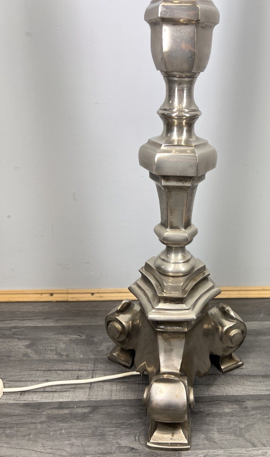 Floor Lamp Vintage French Metal Tall Heavy Lot 4105