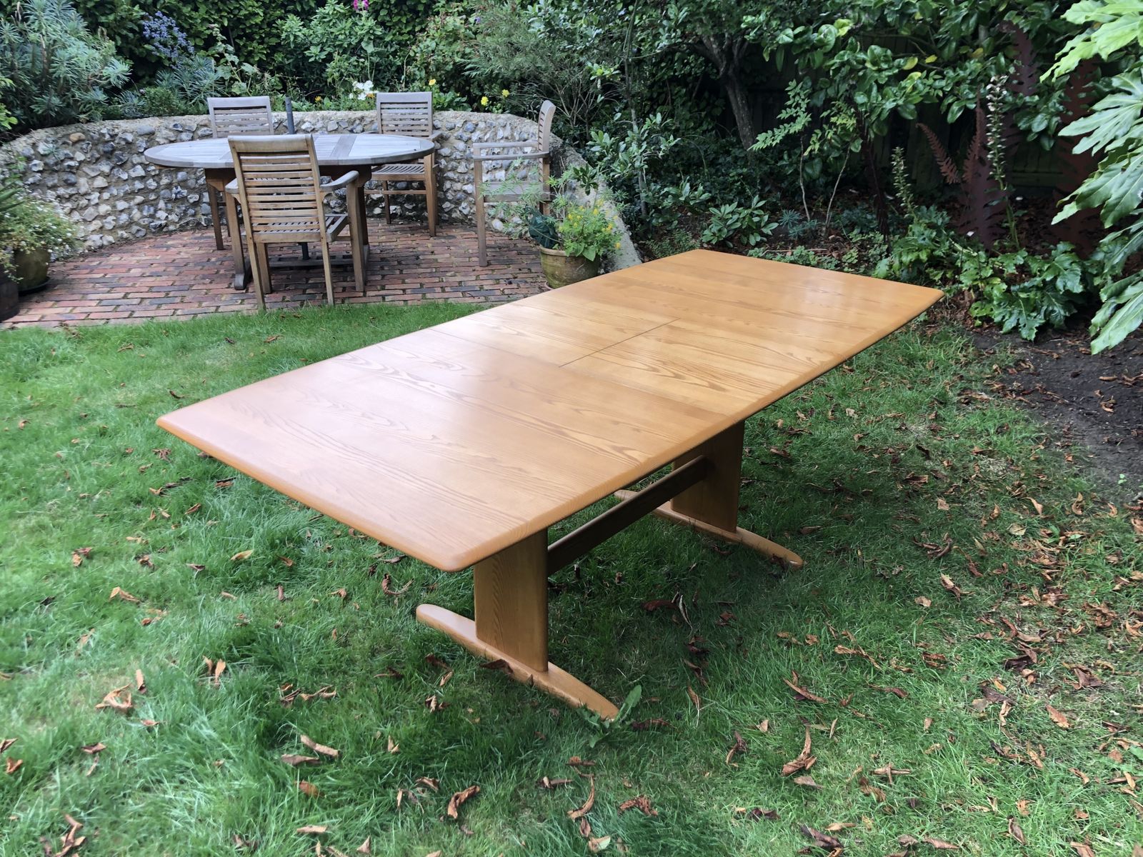 Ercol Windsor Medium Extending Dining Table Elm Model 1193 photo vinterior
