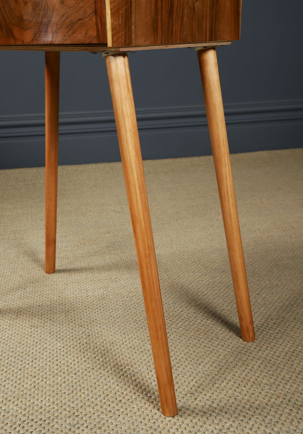 English Art Deco Walnut Side / Occasional / Bedside Table With Drawer (Circa 1930) photo buy