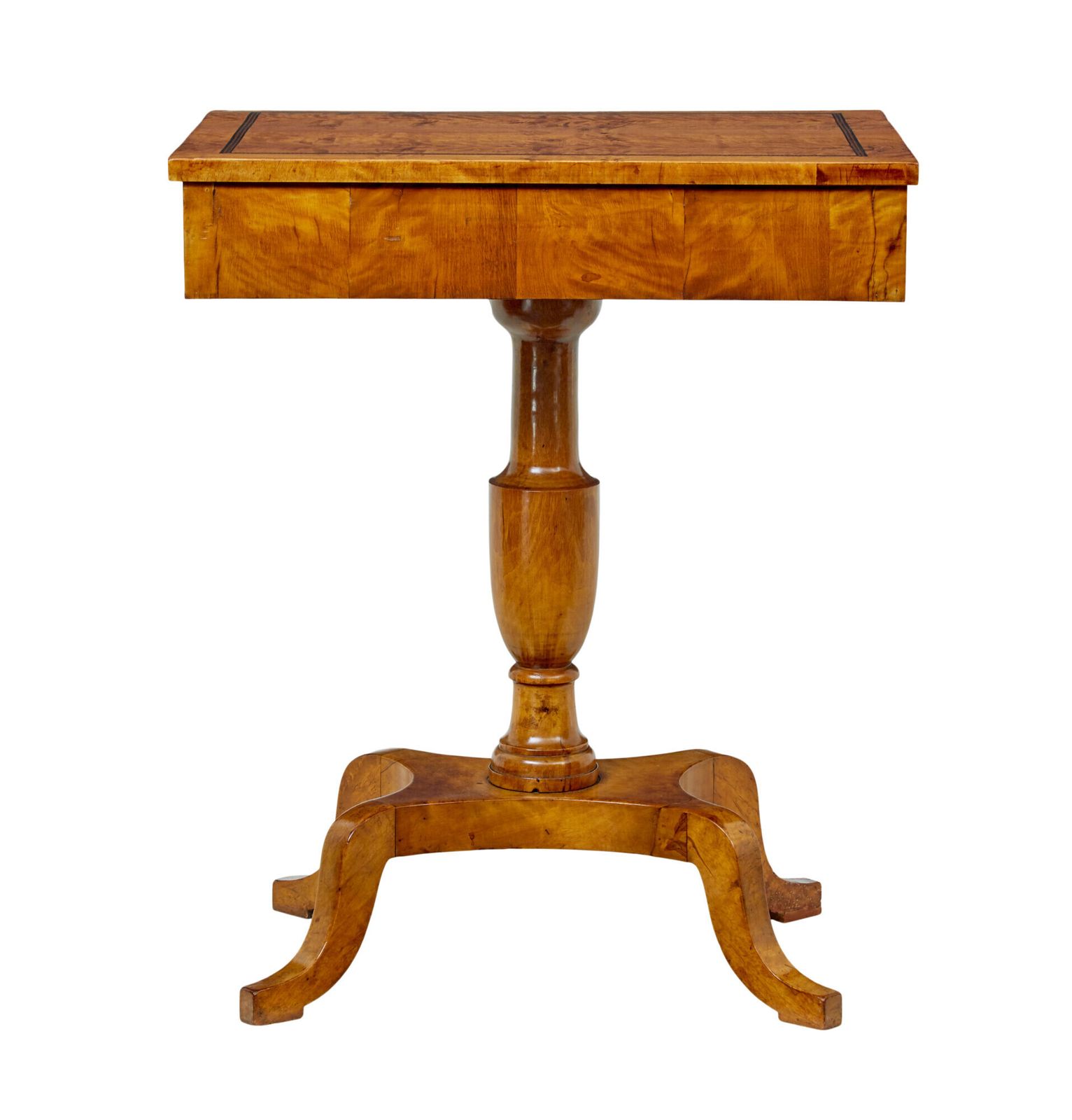 Swedish 19th Century Inlaid Empire Revival Birch Side Table photo buy
