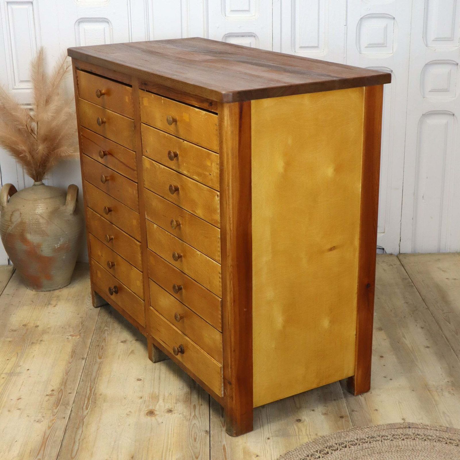 1295.0 Vintage Shop Haberdashery Chest Of Drawers photo