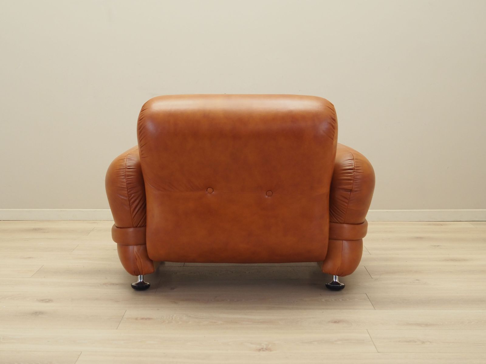 Leren Fauteuil, Italiaans Design, Ca. Jaren 1970, Productie: Italië photo vinterior
