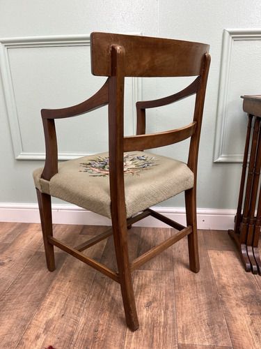 Matching Pair Of Stunning Antique Regency Mahogsny Inlaid Side Chairs Arm Chairs photo buy