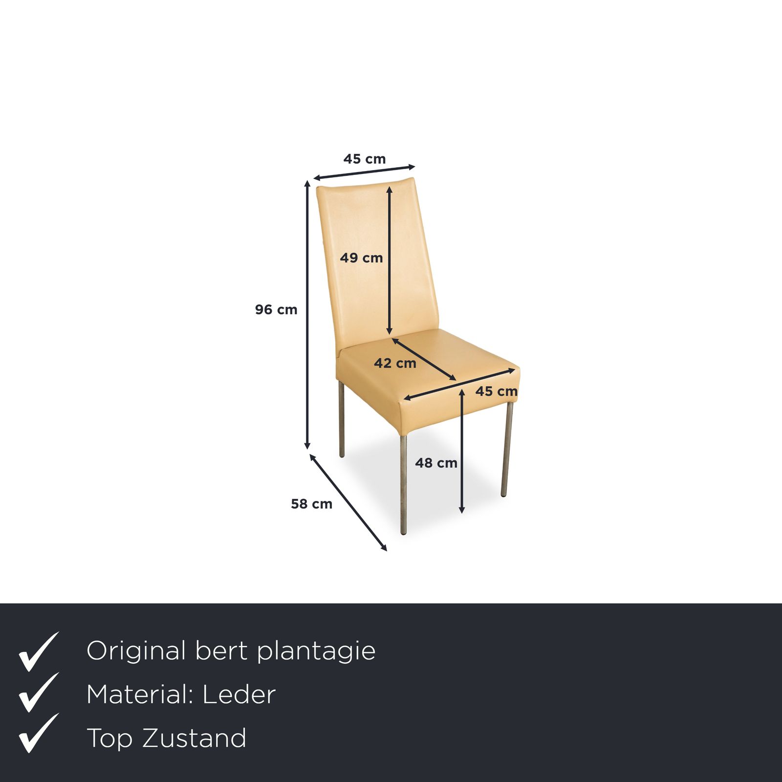 Set Van 4 Bert Plantagie Leren Stoelen Beige Eetkamer photo furniture